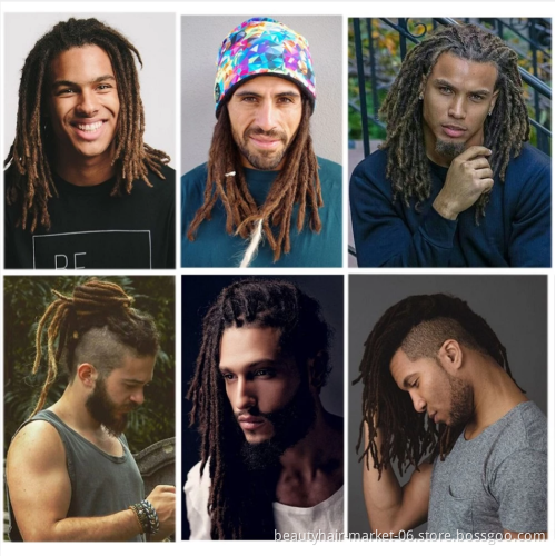 Wholesale Human Dread locks Extensions Vendors,0.8cm Dread Locs Hair,Free Sample 100% Handmade Human Hair Dread lock Extension